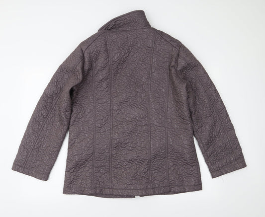 FABRIZIO GIANNI Womens Brown   Quilted Jacket Size 14