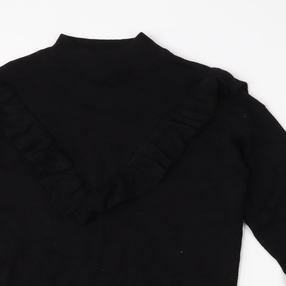 New Look Womens Black  Knit Pullover Jumper Size S
