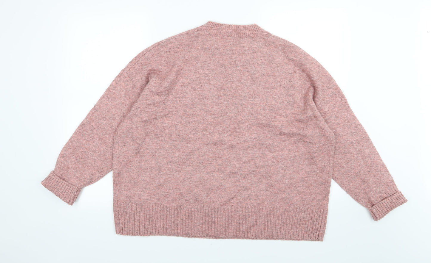 New Look Womens Red  Knit Pullover Jumper Size M