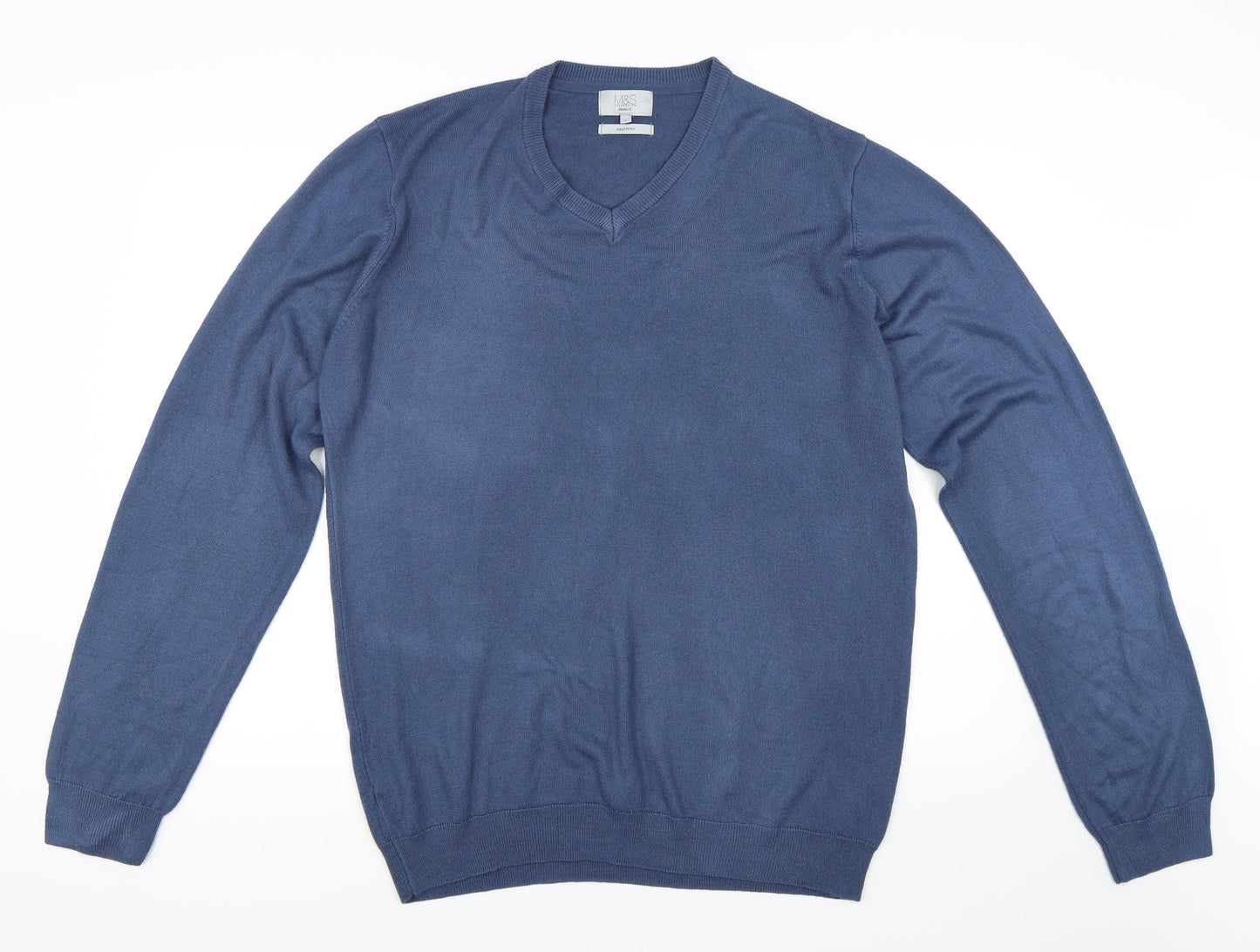 Marks & Spencer Mens Blue   Pullover Jumper Size L