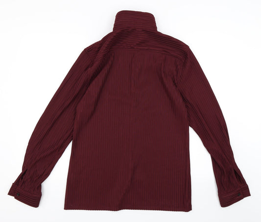 Back view of River Island men’s purple button-up, size M