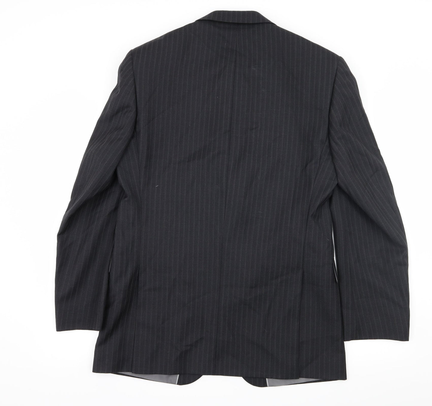 Marks and Spencer Mens Grey Striped  Jacket Suit Jacket Size L
