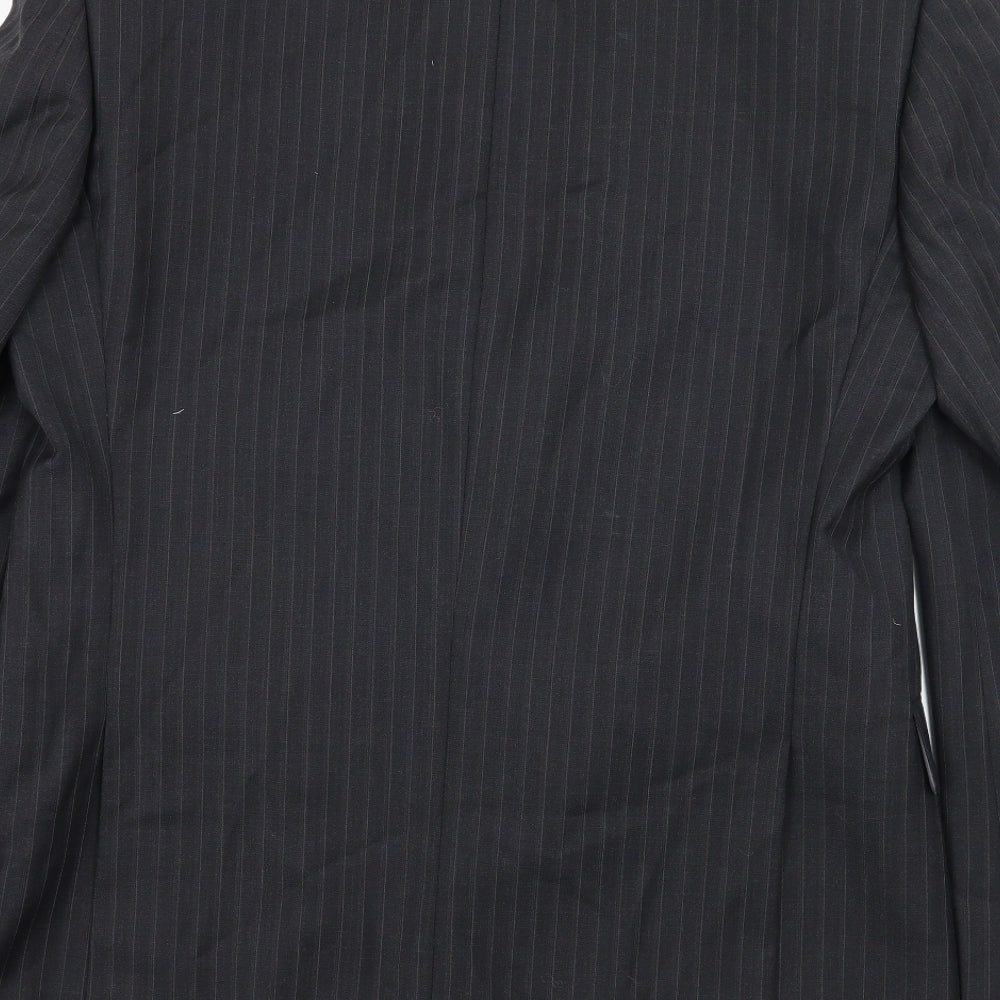 Marks and Spencer Mens Grey Striped  Jacket Suit Jacket Size L