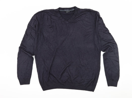 M&Co Womens Blue  Knit Pullover Jumper Size XL
