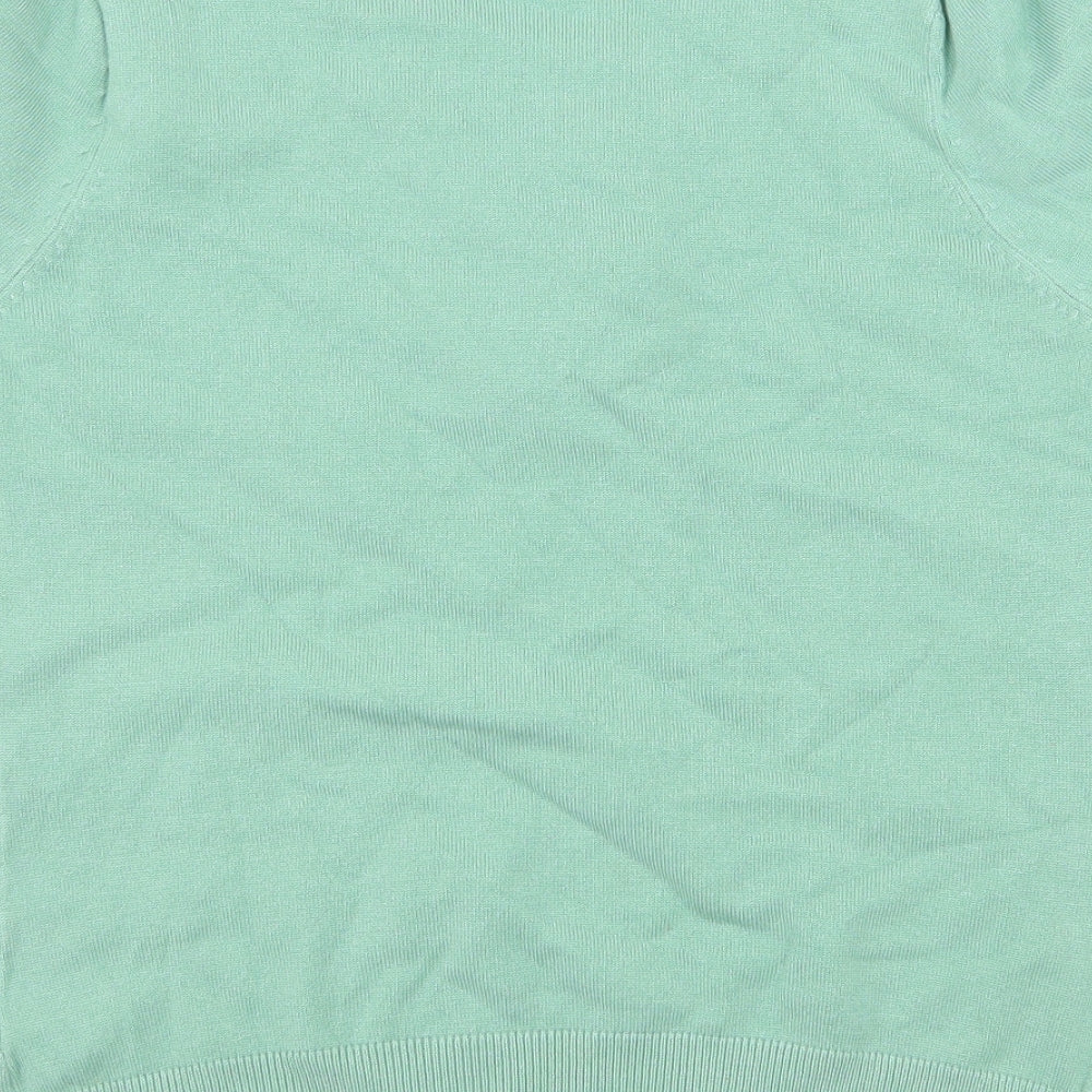 Preworn Womens Green  Knit Basic T-Shirt Size S
