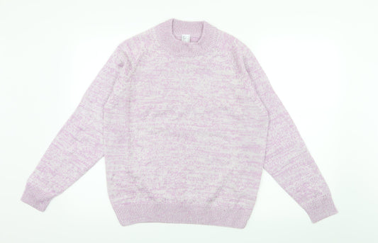 Preworn Womens Purple  Knit Pullover Jumper Size 14
