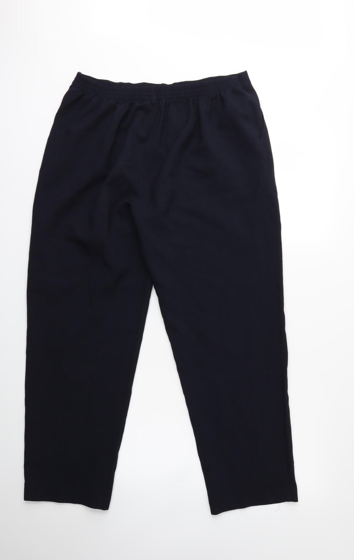 Back view of Classics women’s blue trousers, size UK 16, 27-inch leg