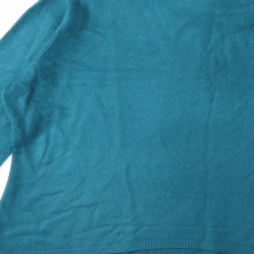 Papaya Womens Blue  Knit Pullover Jumper Size 16