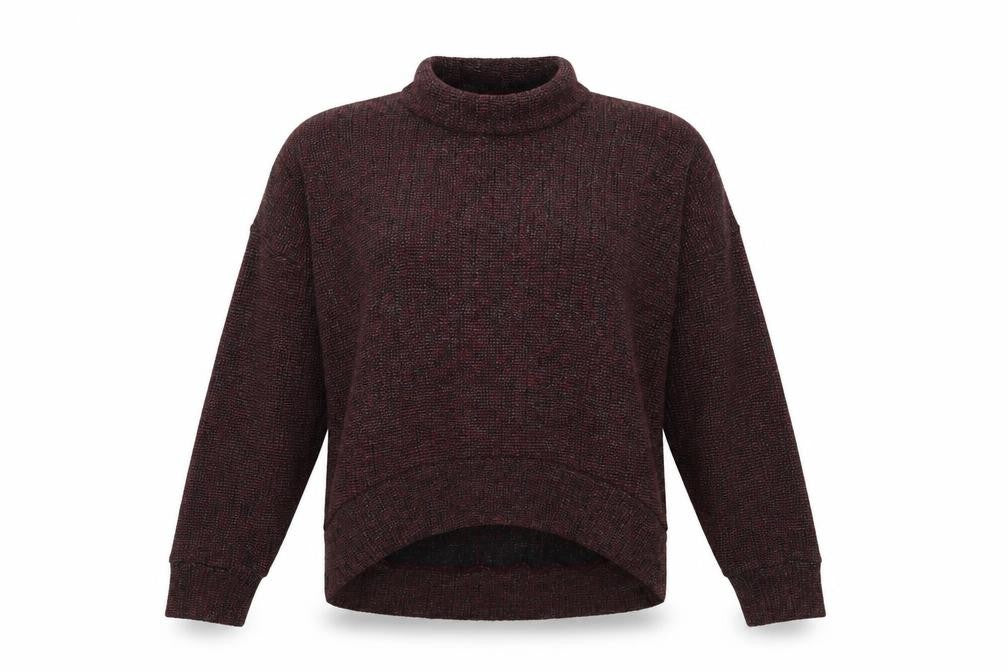 Front view of Topshop women’s red knit jumper, size UK 10