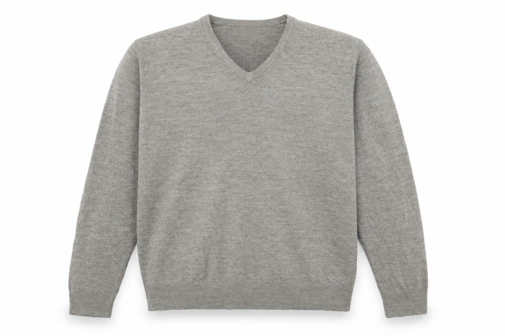 Front view of Marks & Spencer men’s green jumper, size L