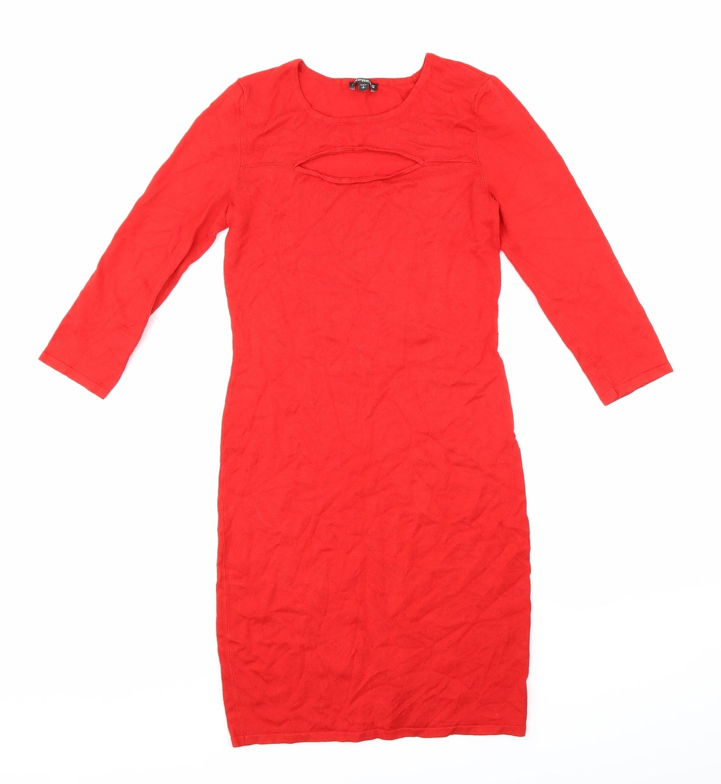 Express Womens Red  Knit Bodycon  Size S
