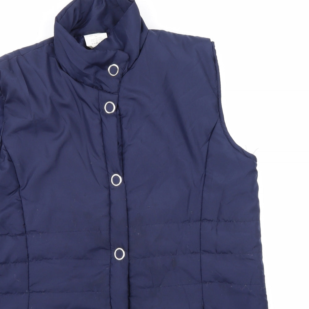 Anne De Lancay Womens Blue   Gilet Coat Size M