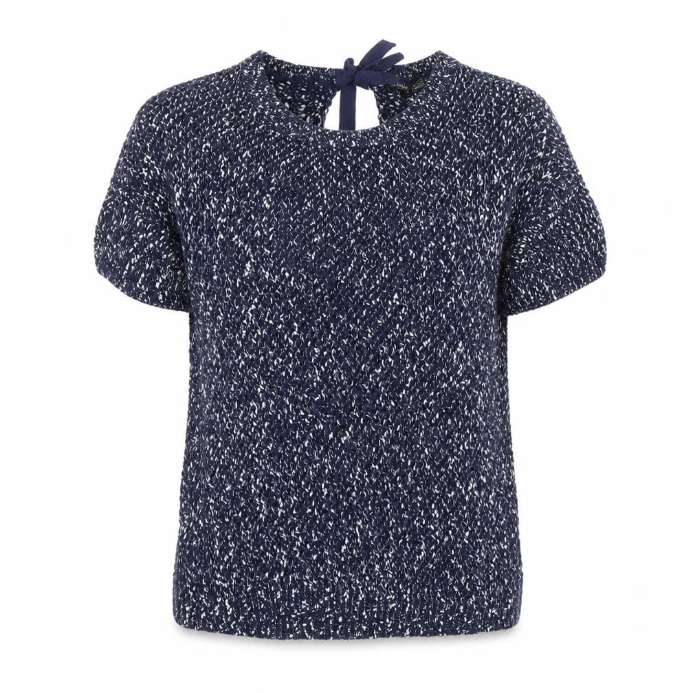 Front view of ESMARA women’s blue knit jumper, size UK 14