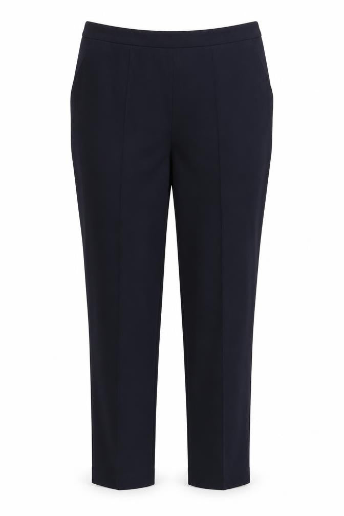 Front view of Isle women’s black trousers, size UK 12, 25-inch leg