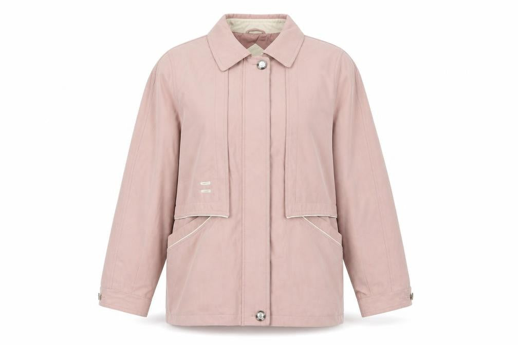 Front view of Rossetti women’s pink jacket coat, size UK 16
