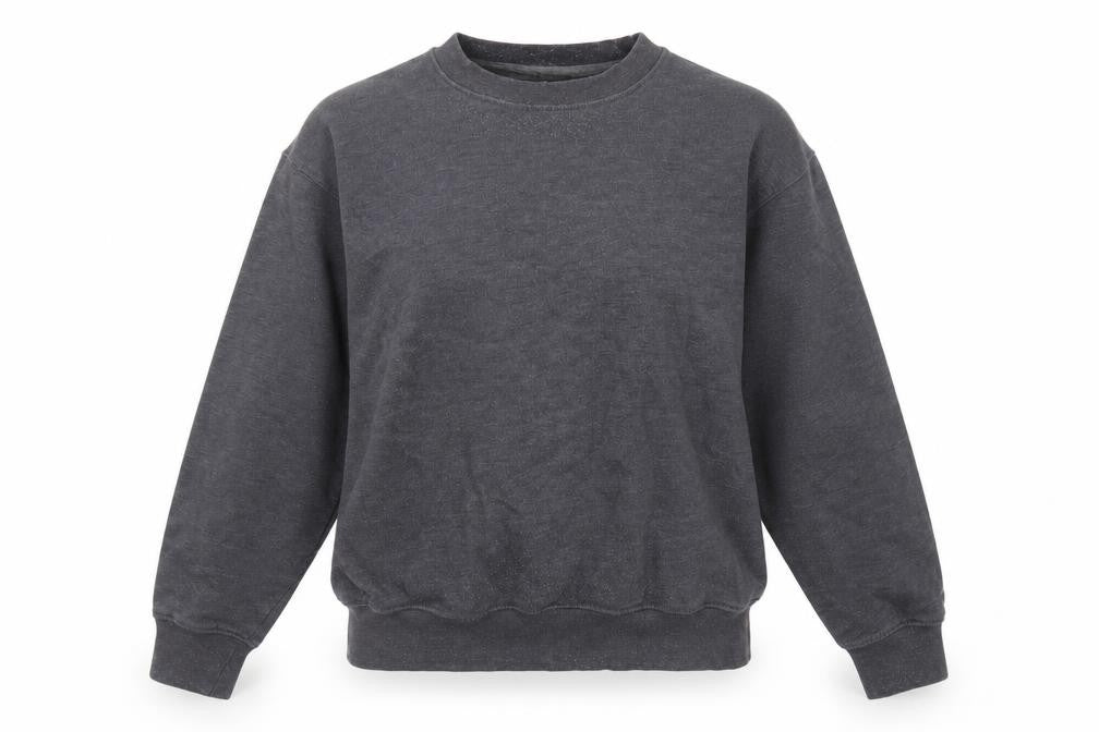 Front view of Huston Harbour women’s grey jumper, size M