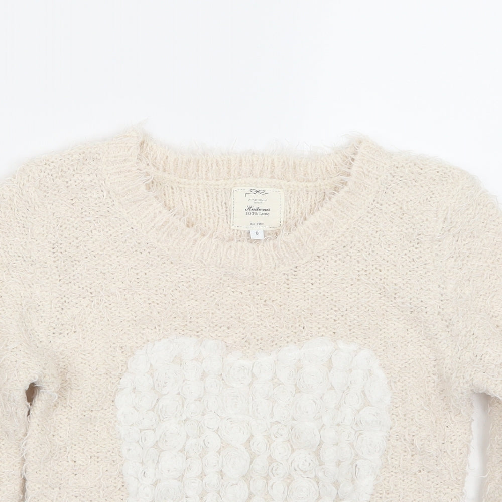 Newlook Womens White   Pullover Jumper Size 8