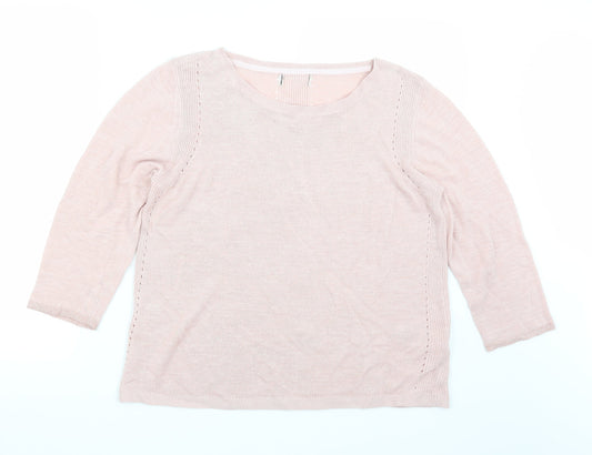 Marks and Spencer Womens Pink   Pullover Jumper Size 16