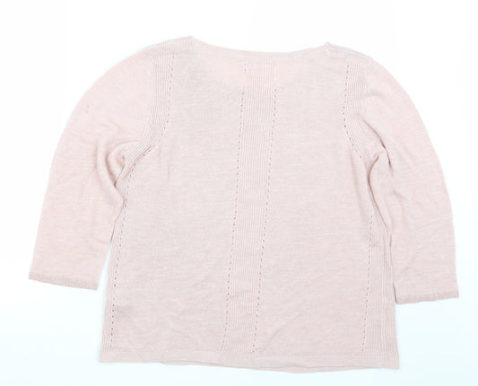 Marks and Spencer Womens Pink   Pullover Jumper Size 16