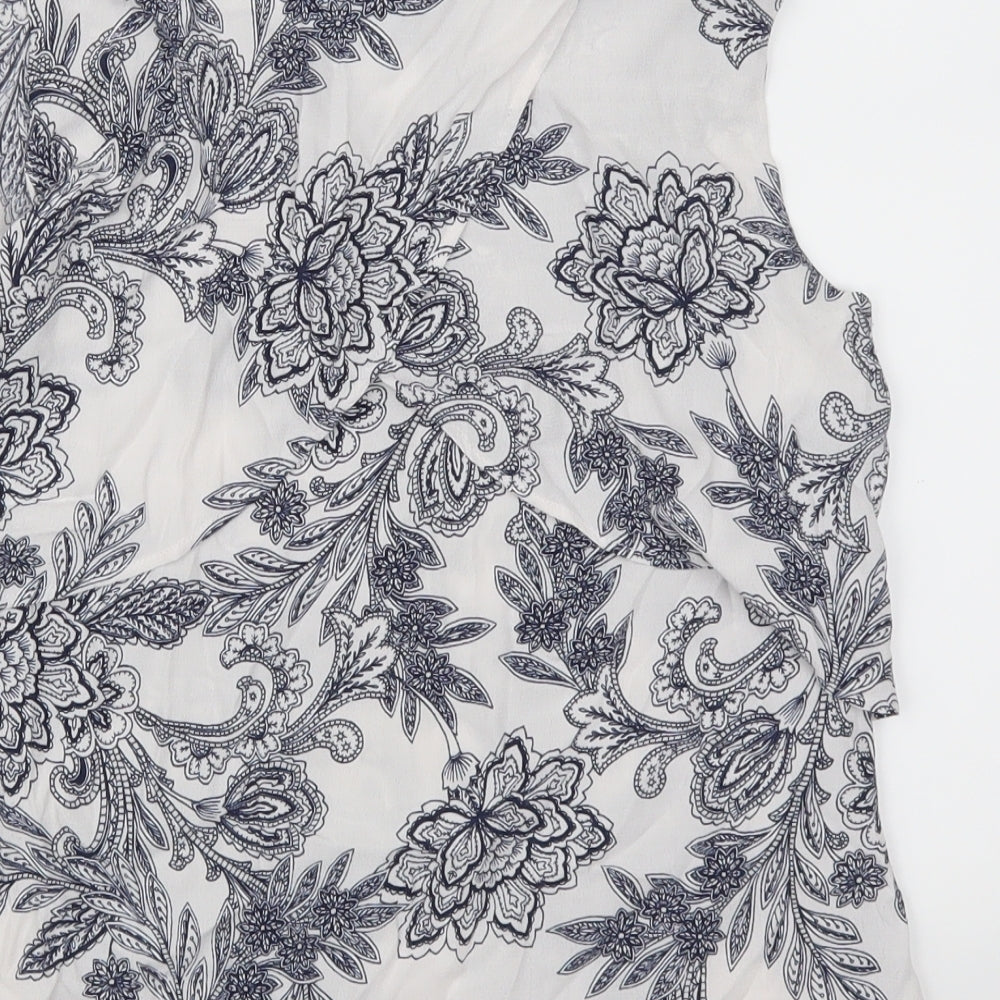 Marks and Spencer Womens Blue Floral  Basic Tank Size 6