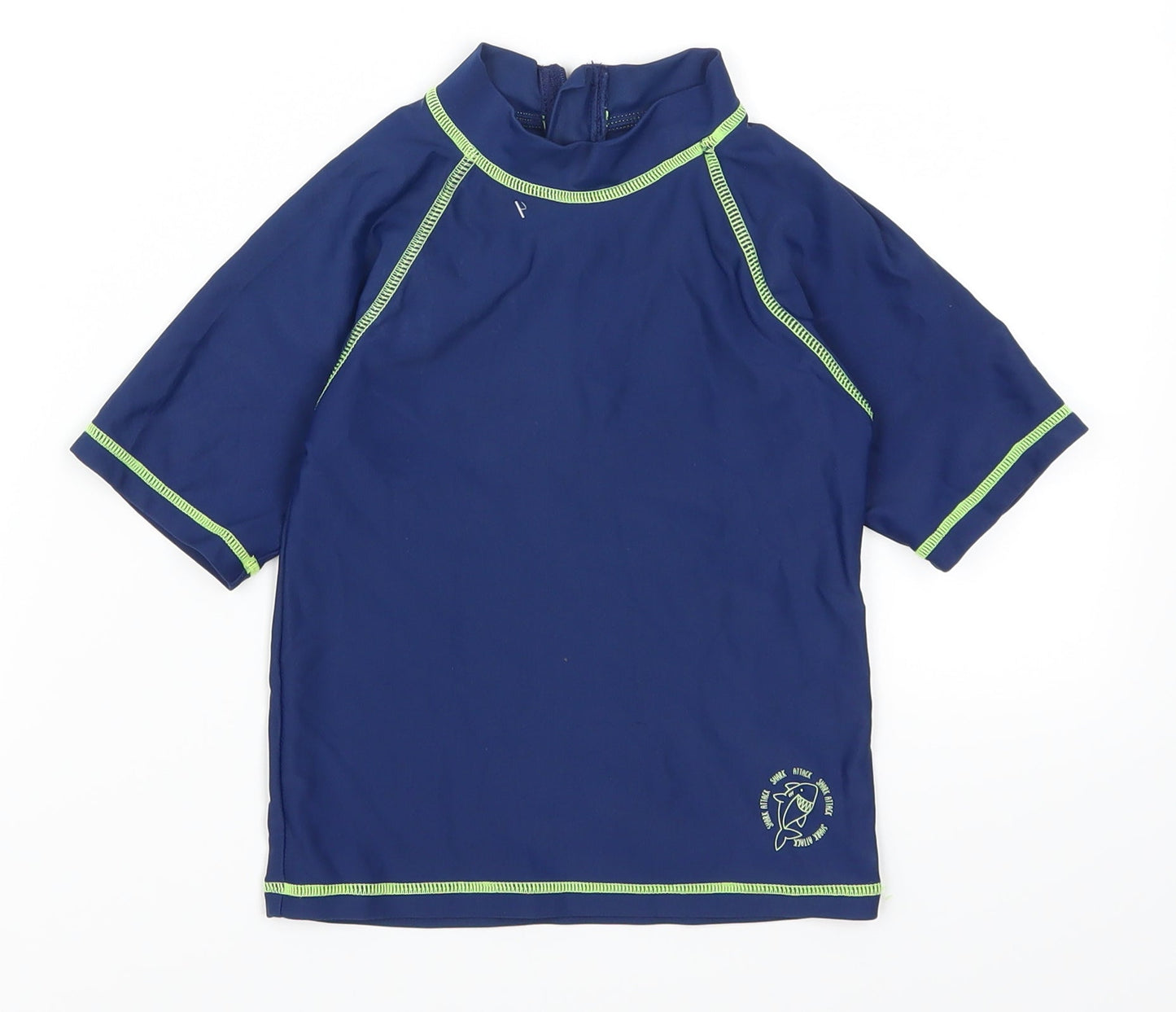 Matalan Boys Blue   Basic T-Shirt Size 2-3 Years  - Shark Attack