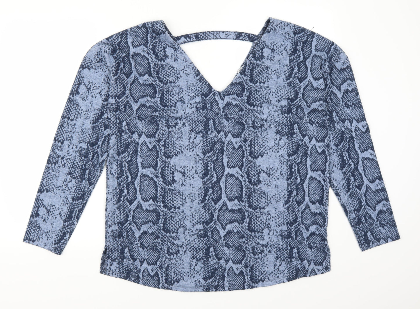 NEXT Womens Blue Animal Print  Basic T-Shirt Size 14