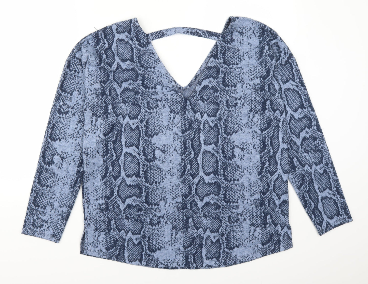 NEXT Womens Blue Animal Print  Basic T-Shirt Size 14