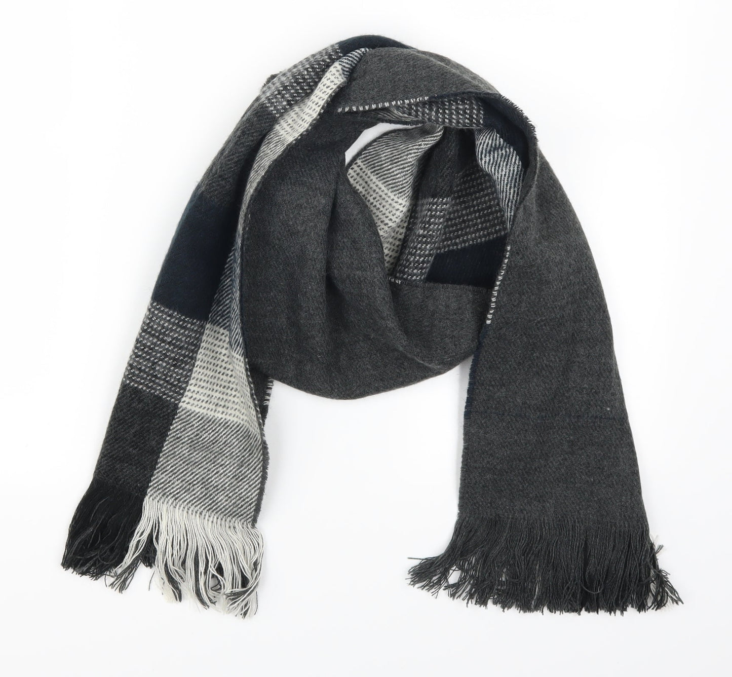 AH London Womens Grey Check   Scarf