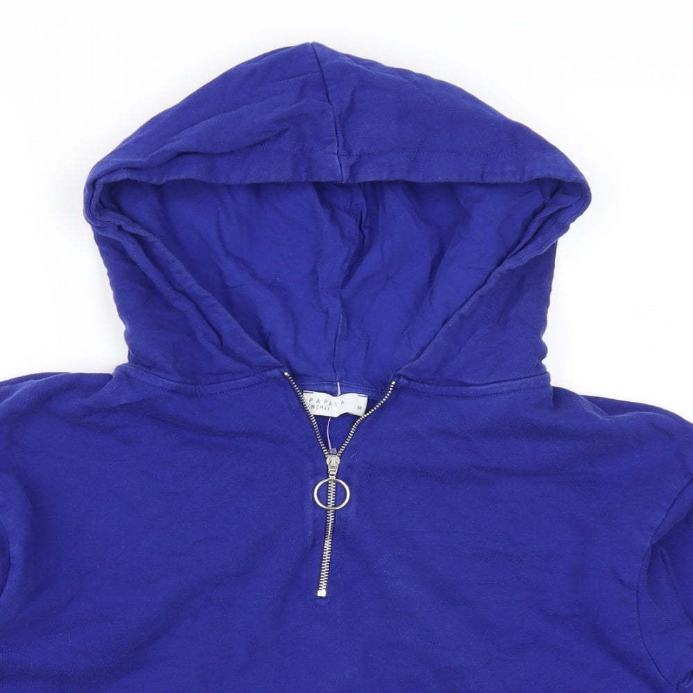 Papaya Womens Blue   Pullover Hoodie Size M