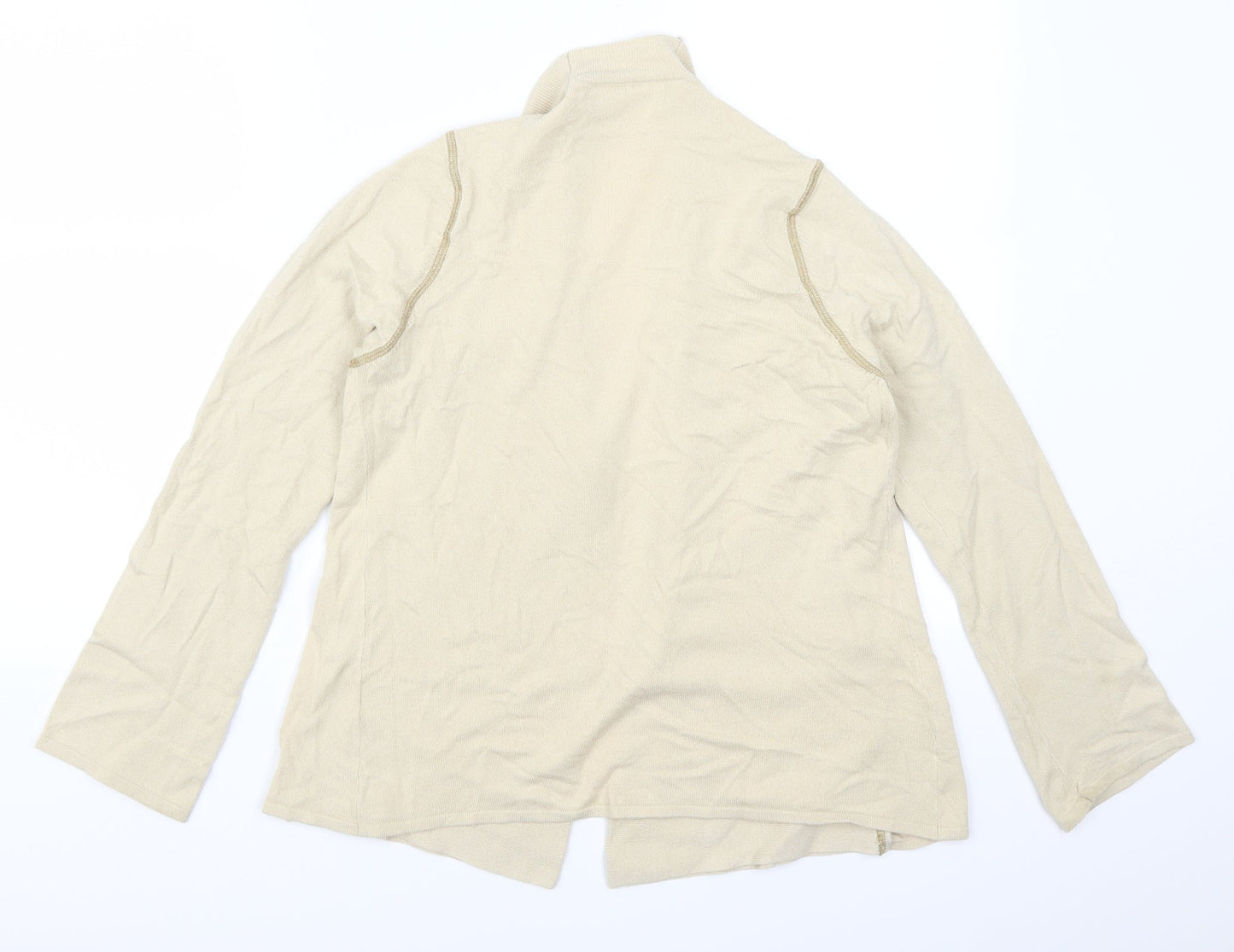Offshoot Womens Beige   Cardigan Jumper Size M