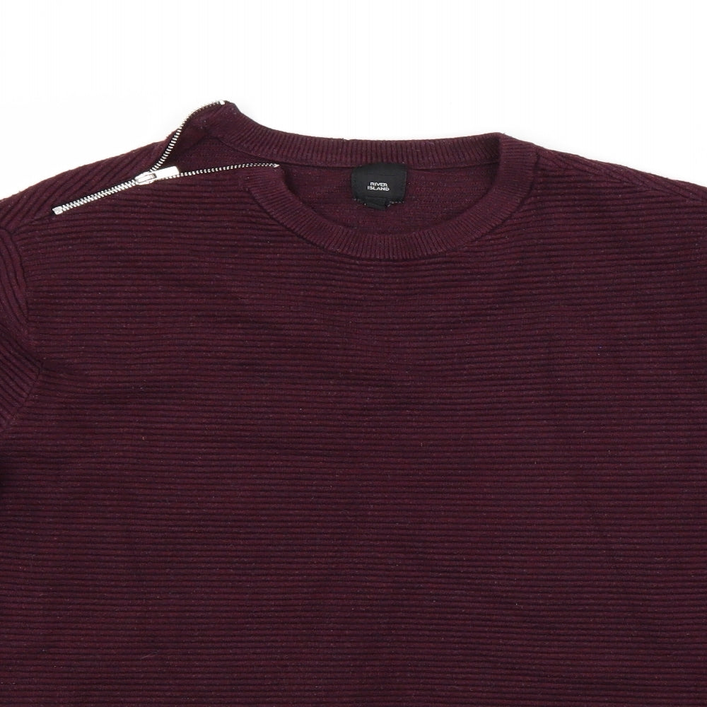 River Island Womens Red   Pullover Jumper Size L