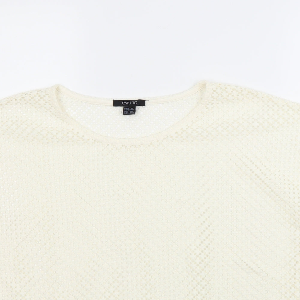 ESMARA Womens White   Vest Jumper Size M
