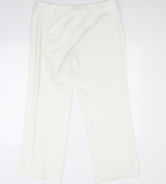 EWM Womens White   Trousers  Size 16 L28 in