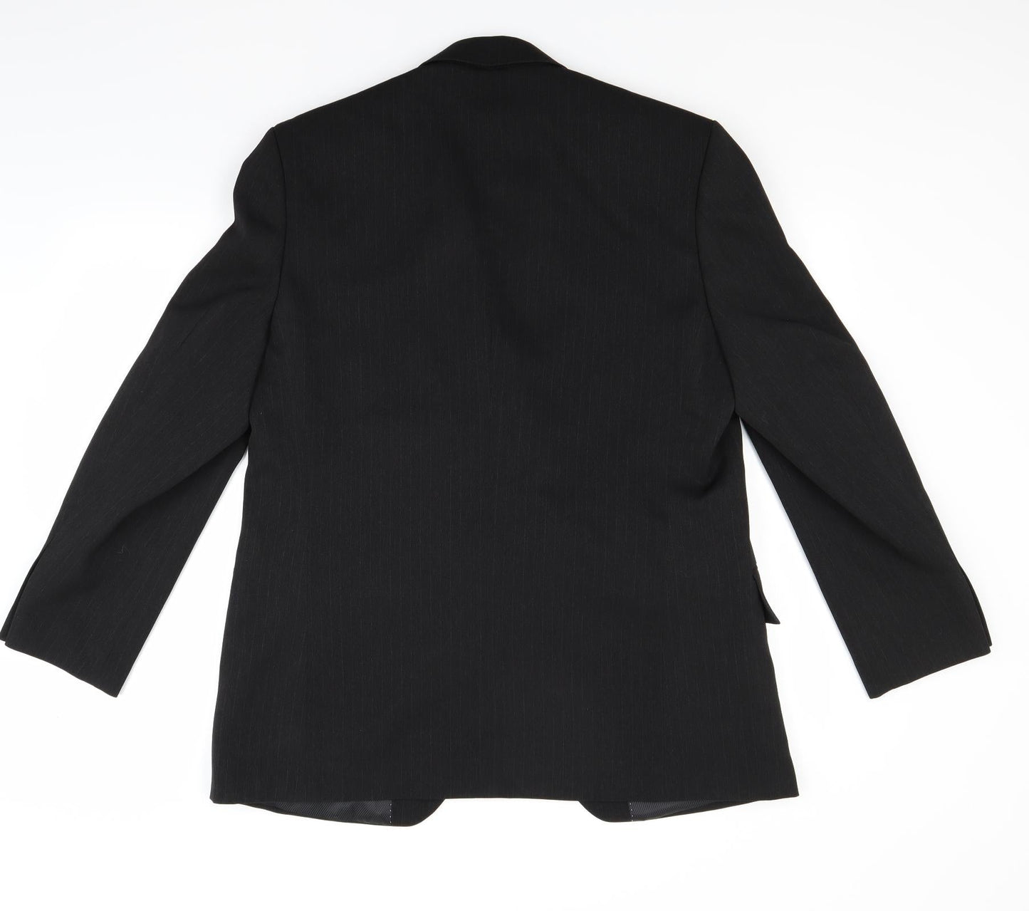 Hans Kelven Mens Black Striped  Jacket Blazer Size 36