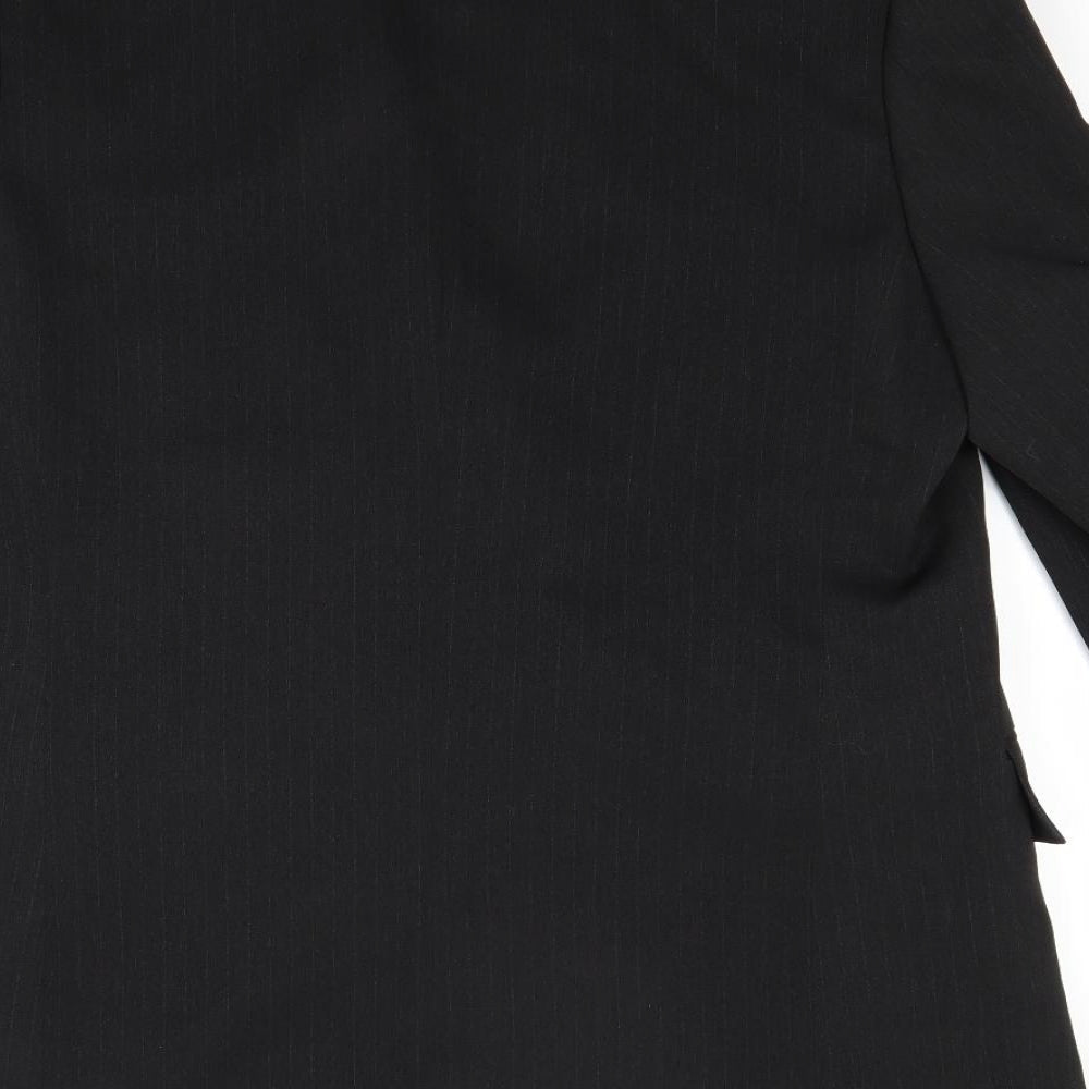 Hans Kelven Mens Black Striped  Jacket Blazer Size 36