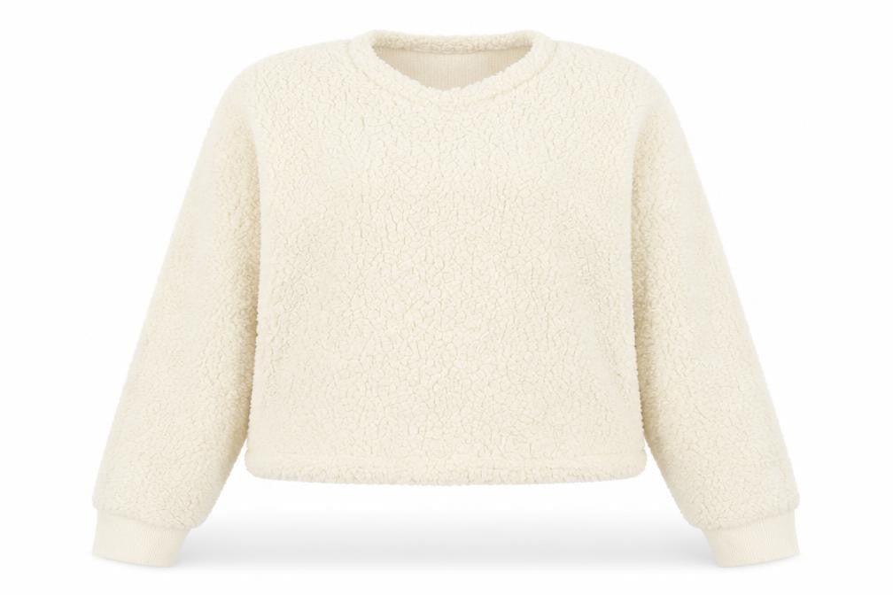 Front view of Boohoo women’s ivory jumper, size UK 14