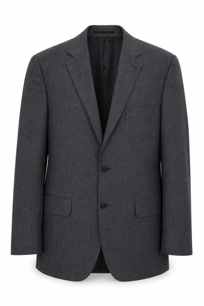 Front view of Preworn men’s grey jacket suit jacket, size 40