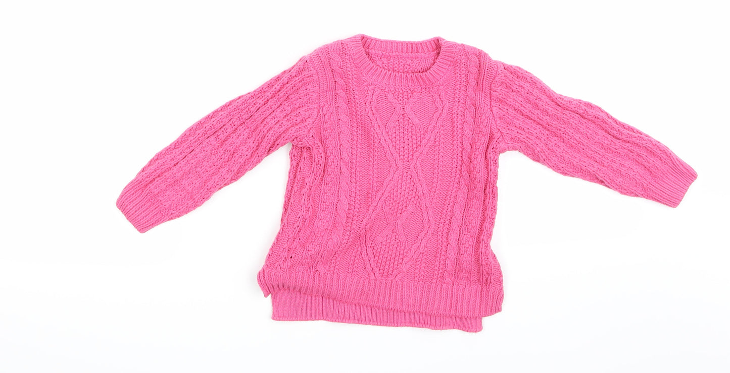 Nutmeg Girls Pink   Pullover Sweatshirt Size 2-3 Years