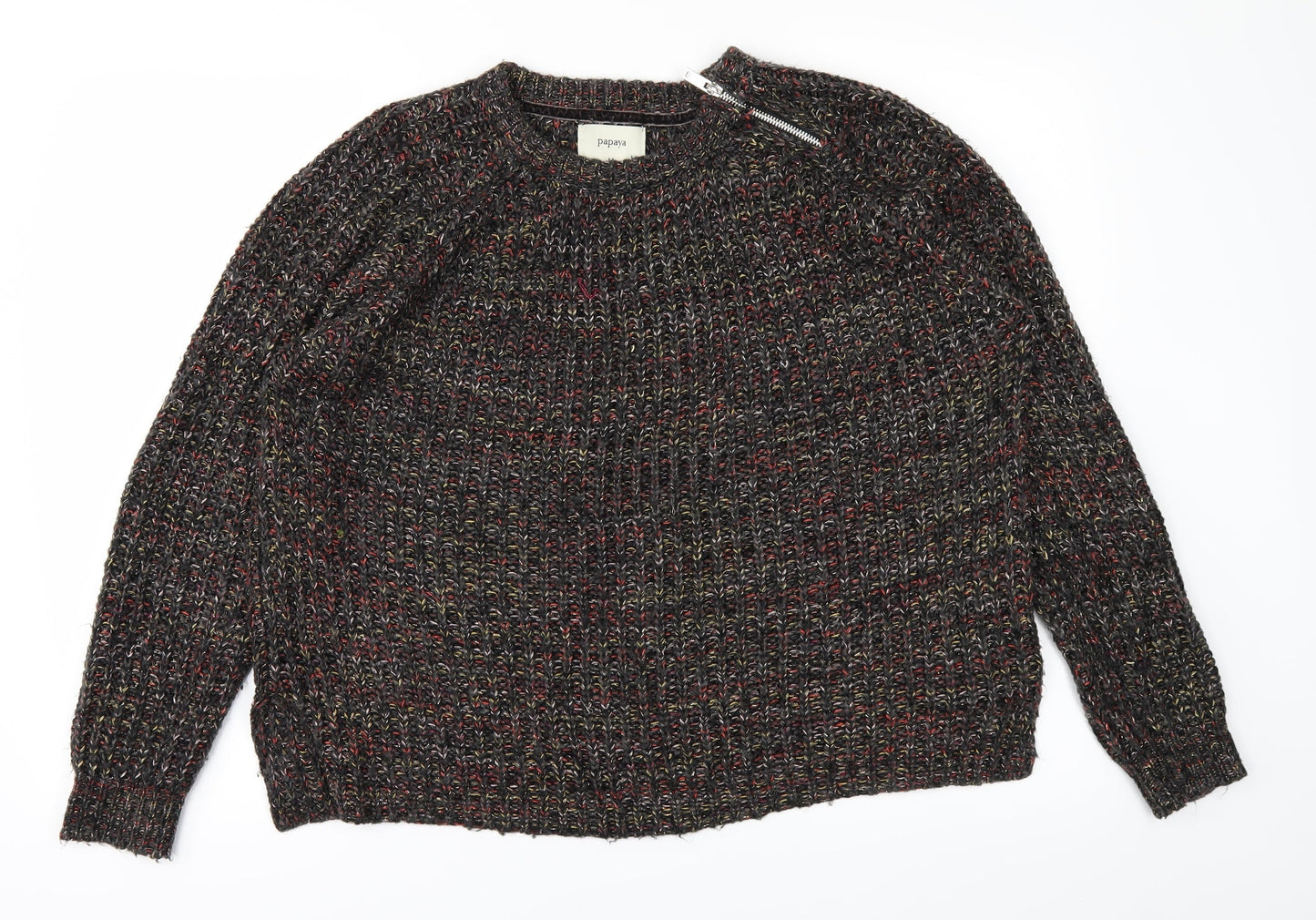 Papaya Womens Black   Pullover Jumper Size M