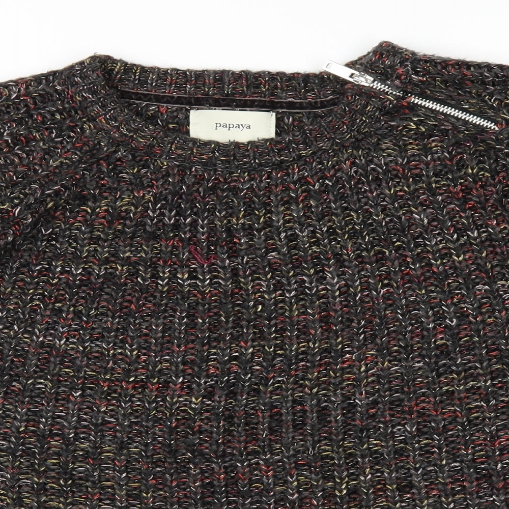 Papaya Womens Black   Pullover Jumper Size M