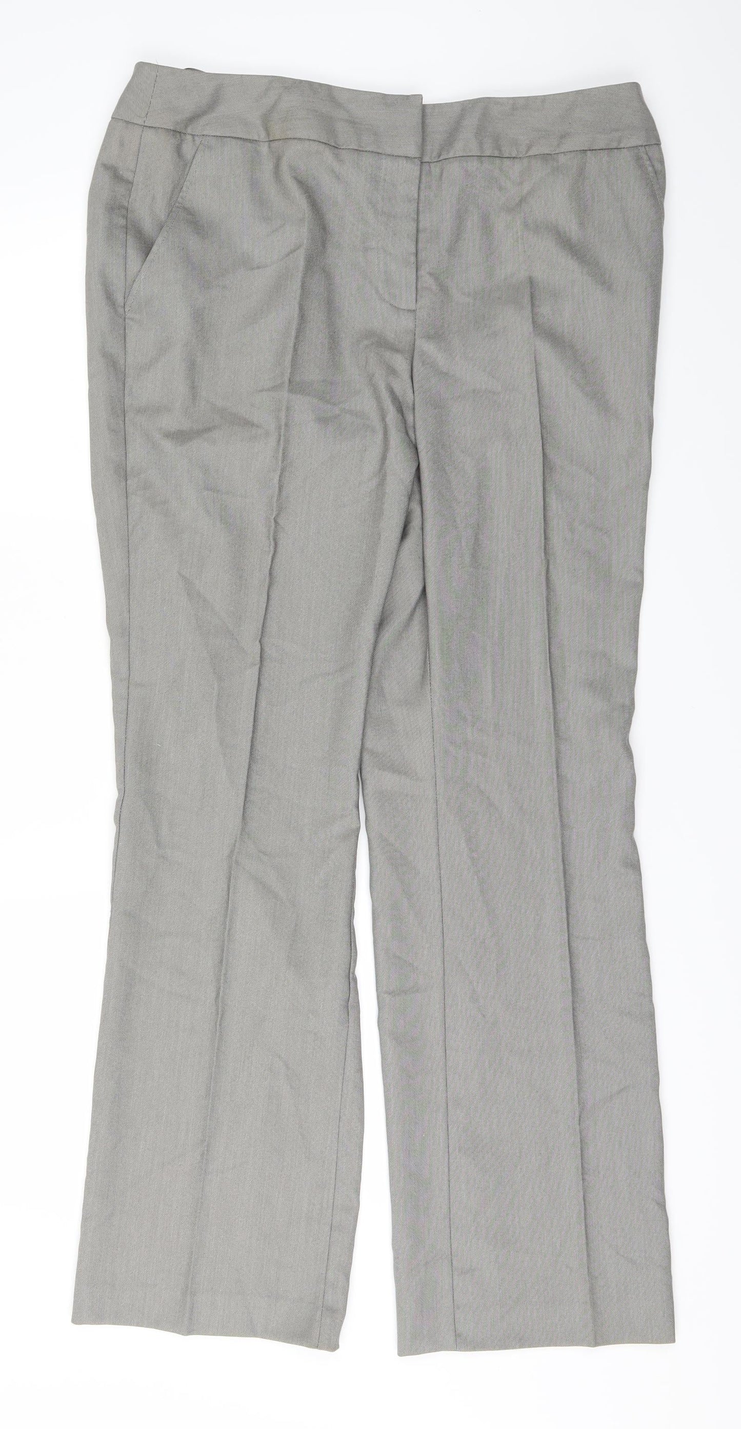Papaya Womens Grey   Trousers  Size 14 L29 in