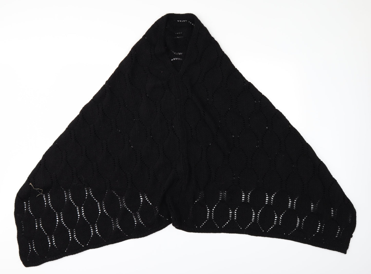 Preworn Womens Black  Knit  Shawl/Wrap