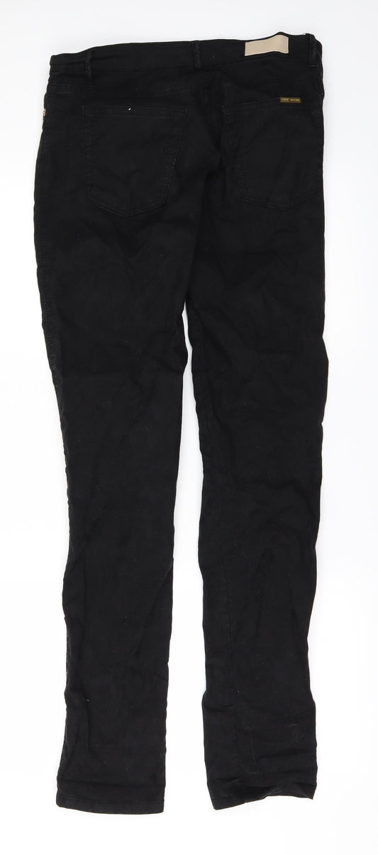 SMF Womens Black Floral Denim Skinny Jeans Size 6 L31 in