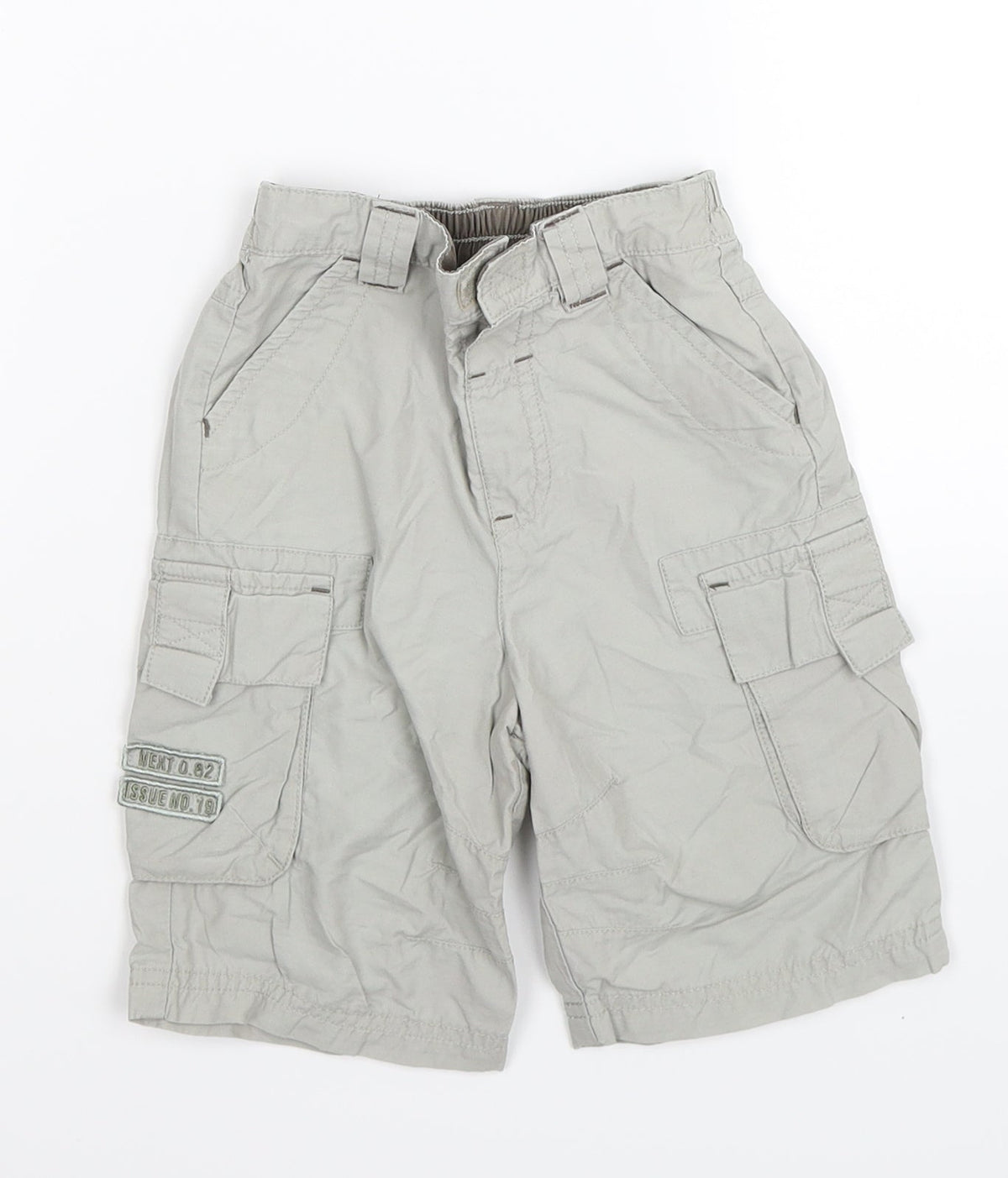 Additional front view of Next boys’ beige cargo trousers, size 12, months - shorts