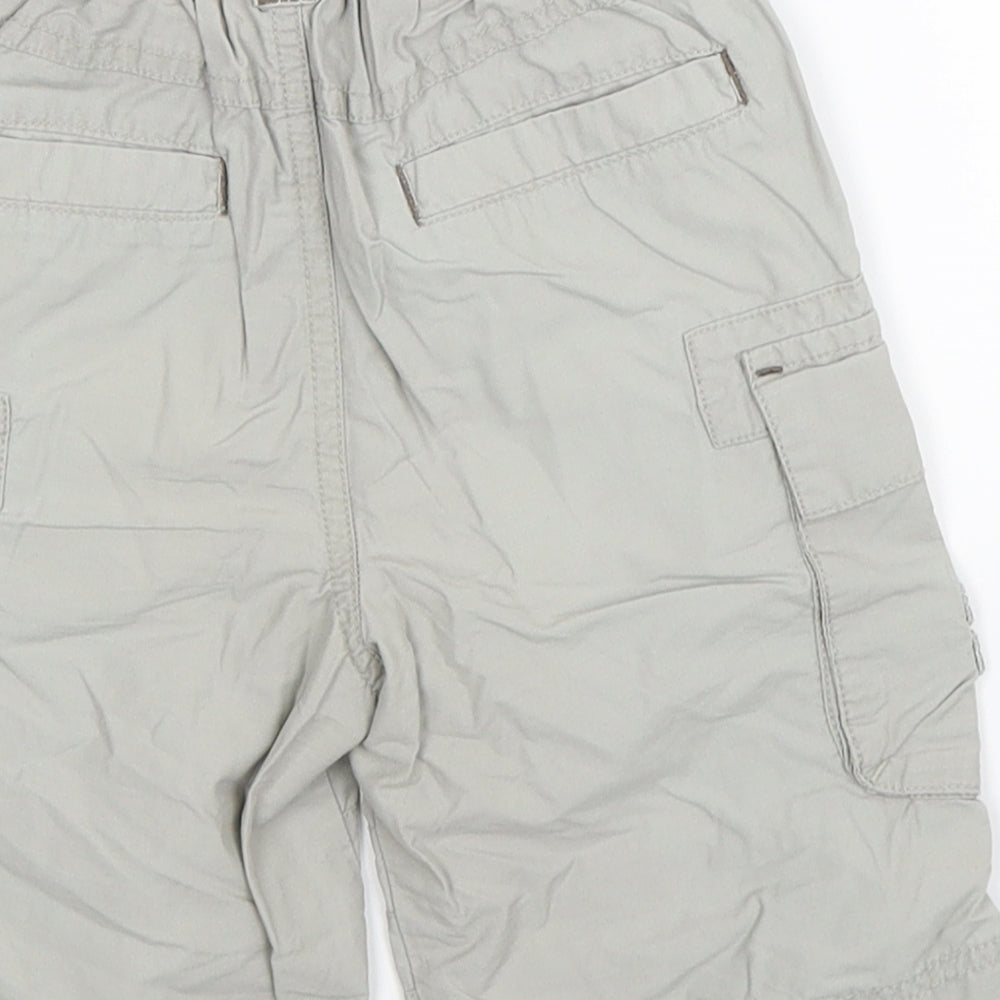 Brand and care label for Next boys’ beige cargo trousers, size 12, months - shorts