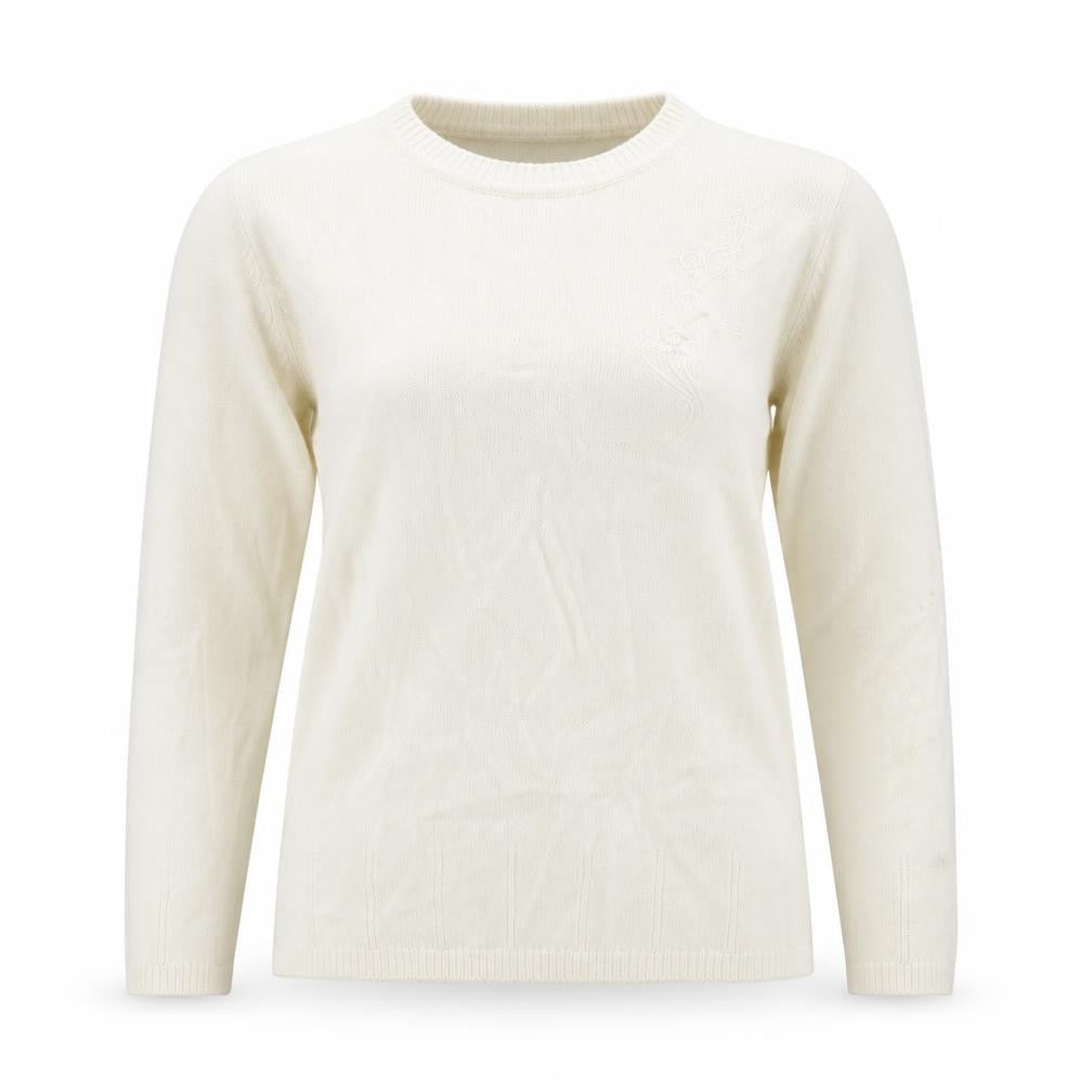 Front view of Pure & Natural women’s beige knit jumper, size L