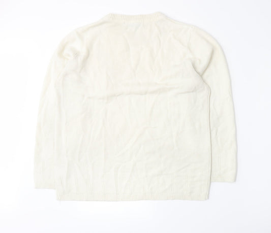 Pure & Natural Womens Beige  Knit Pullover Jumper Size L