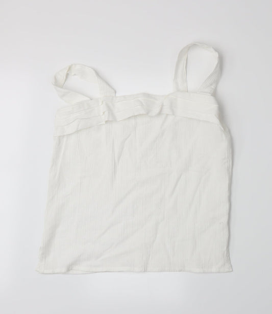 Preworn Womens White   Basic Tank Size 14
