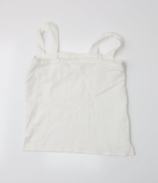 Preworn Womens White   Basic Tank Size 14