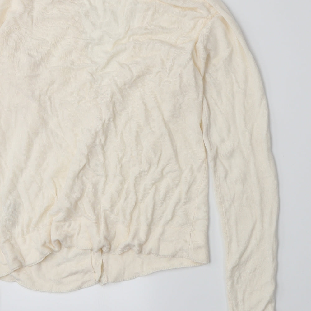 Marks and Spencer Womens Beige  Knit Cardigan Jumper Size 14